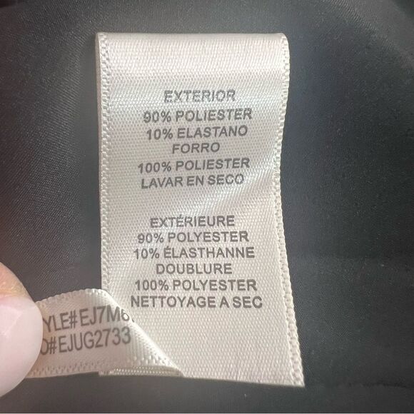 Eliza J Velvet Blazer Jacket Womens XL Black 3/4 Sleeve - Picture 6 of 6